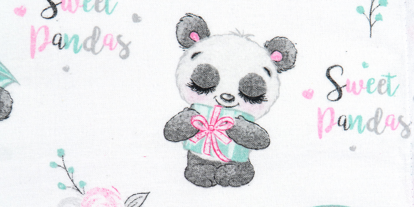 Pielucha flanelowa z ceratką misie miętowe polskie